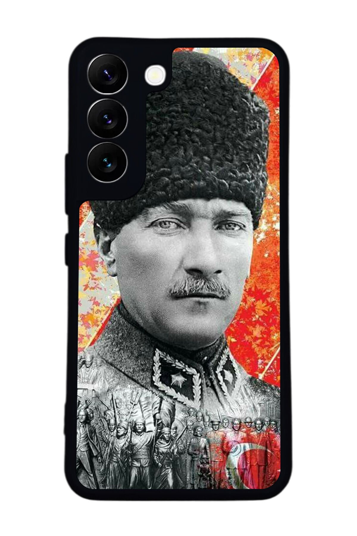 Samsung Galaxy S22 Uyumlu Mustafa Kemal Ataturk Tasarımlı Glossy Premium Kılıf