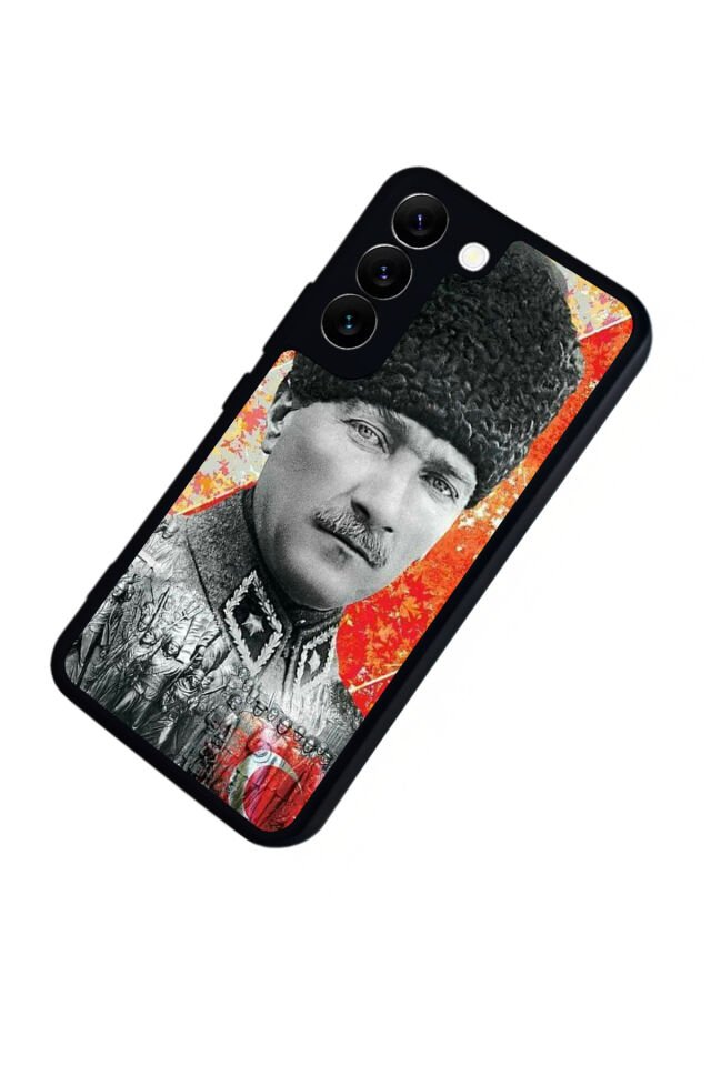 Samsung Galaxy S22 Uyumlu Mustafa Kemal Ataturk Tasarımlı Glossy Premium Kılıf