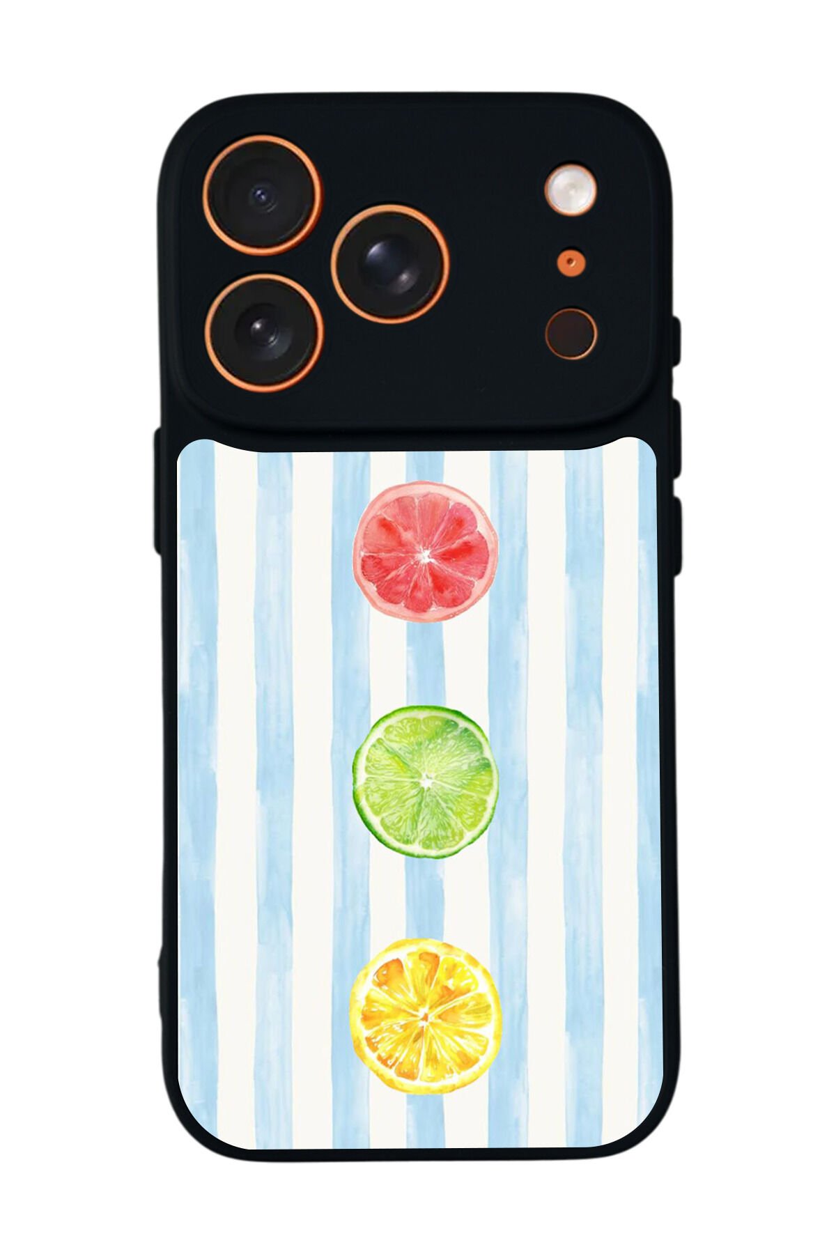 iPhone 17 Pro Max Uyumlu Limon Tasarımlı Glossy Premium Kılıf