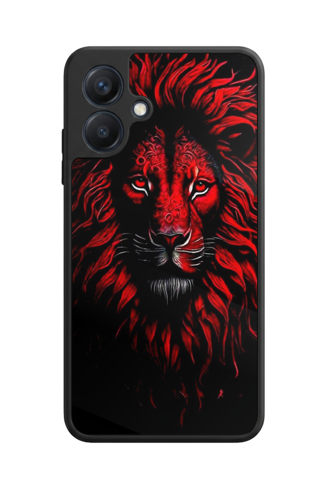Samsung Galaxy A07 Uyumlu Aslan Tasarımlı Glossy Premium Kılıf