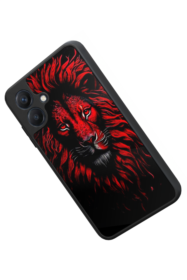 Samsung Galaxy A07 Uyumlu Aslan Tasarımlı Glossy Premium Kılıf