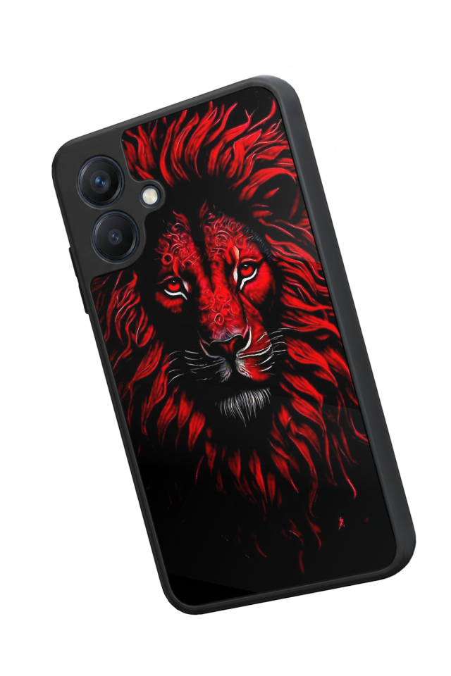 Samsung Galaxy A07 Uyumlu Aslan Tasarımlı Glossy Premium Kılıf