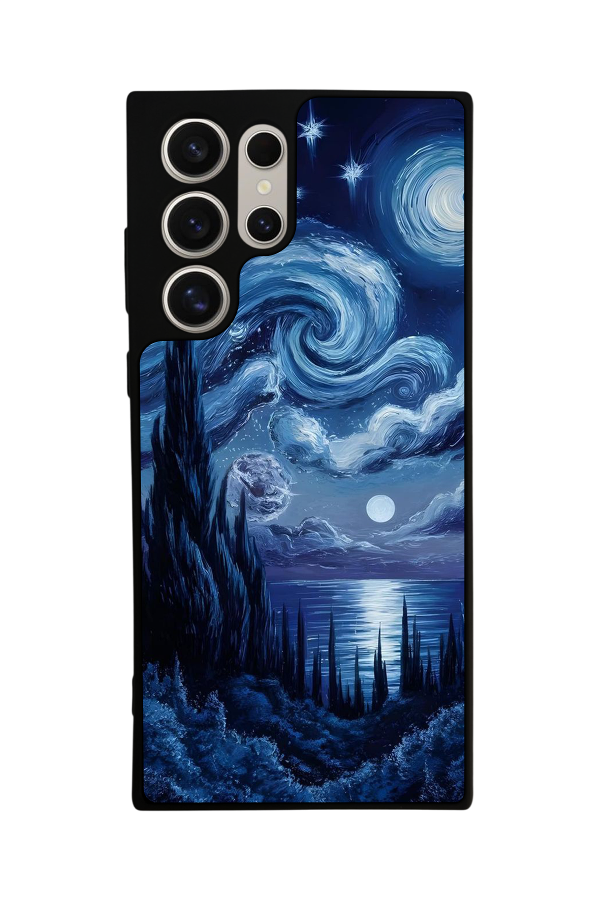 Samsung Galaxy S22 Ultra Uyumlu Ay Tasarımlı Glossy Premium Kılıf