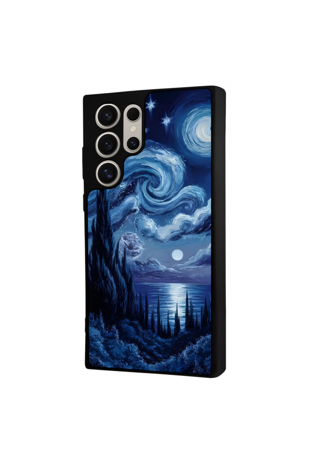 Samsung Galaxy S22 Ultra Uyumlu Ay Tasarımlı Glossy Premium Kılıf