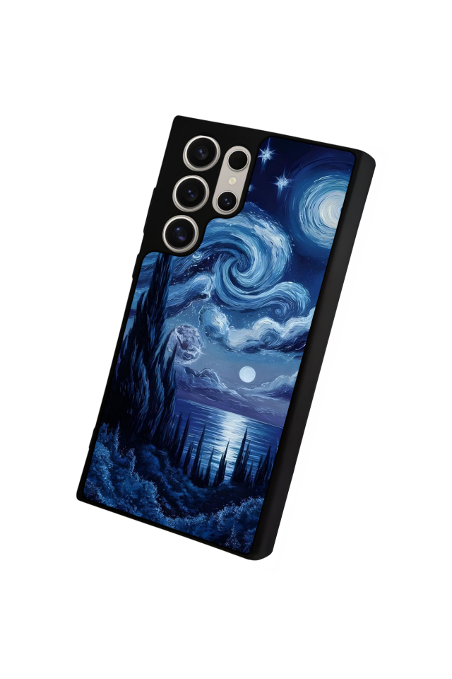 Samsung Galaxy S22 Ultra Uyumlu Ay Tasarımlı Glossy Premium Kılıf