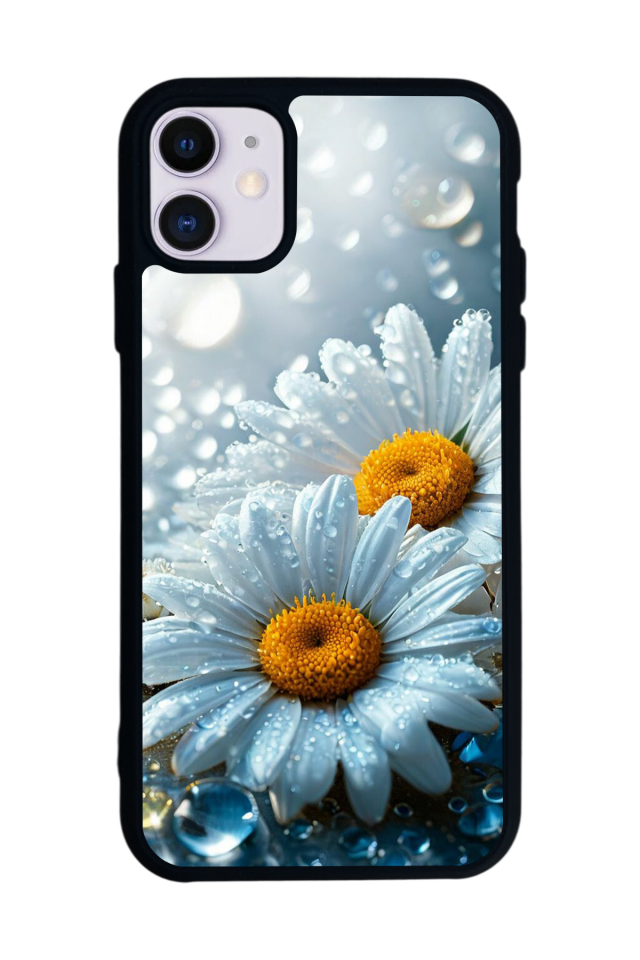 iPhone 11 Uyumlu Cicek Tasarımlı Glossy Premium Kılıf