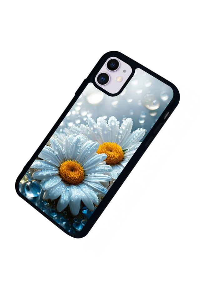 iPhone 11 Uyumlu Cicek Tasarımlı Glossy Premium Kılıf