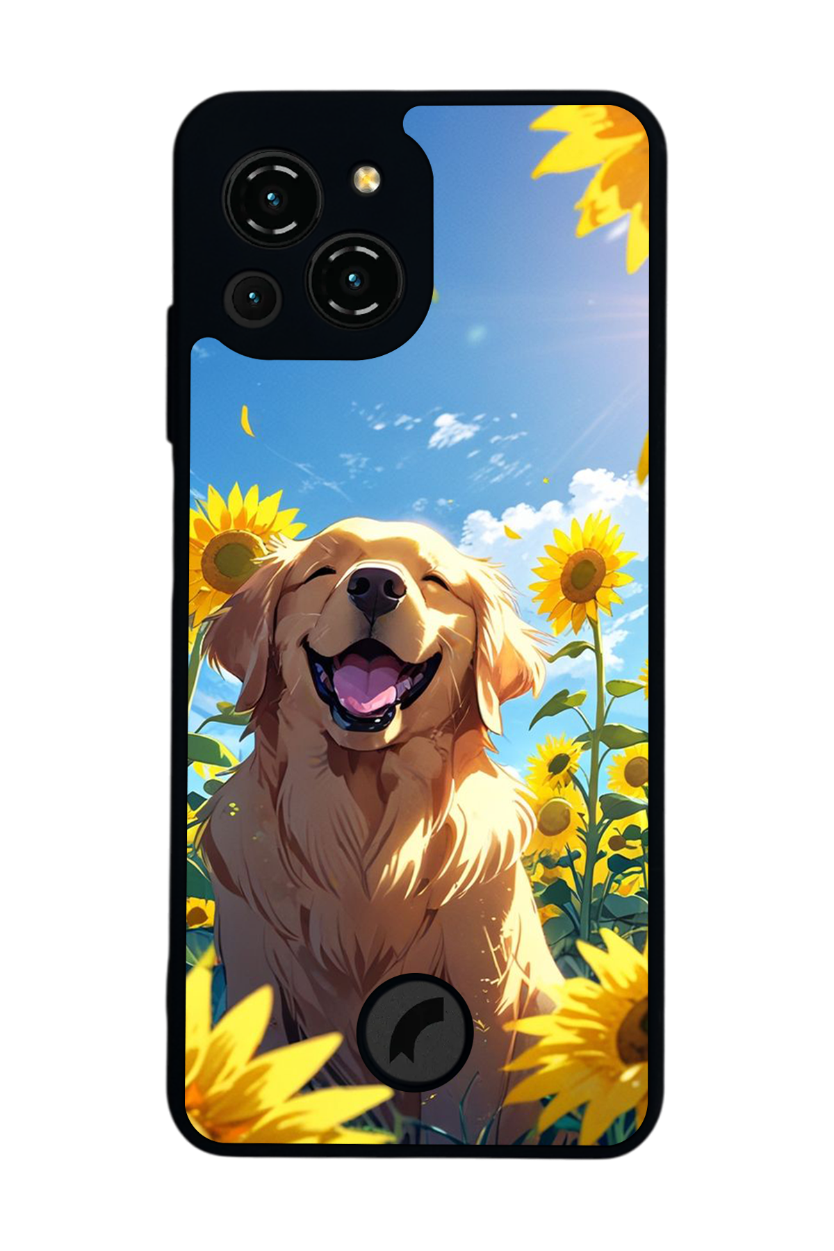 Reeder S23 Pro Max Uyumlu Golden Kopek Tasarımlı Glossy Premium Kılıf