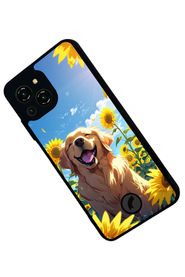 Reeder S23 Pro Max Uyumlu Golden Kopek Tasarımlı Glossy Premium Kılıf