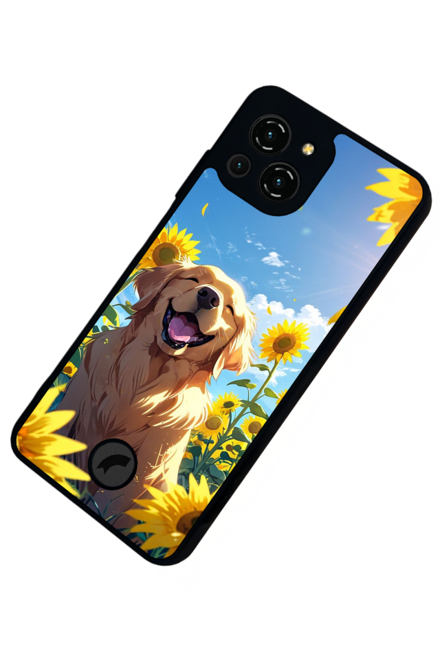 Reeder S23 Pro Max Uyumlu Golden Kopek Tasarımlı Glossy Premium Kılıf