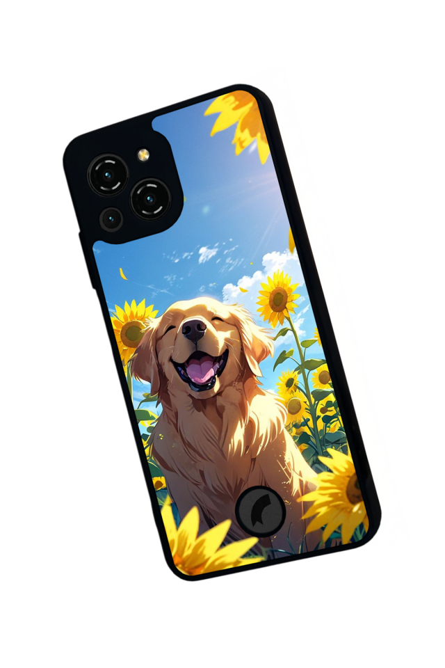 Reeder S23 Pro Max Uyumlu Golden Kopek Tasarımlı Glossy Premium Kılıf