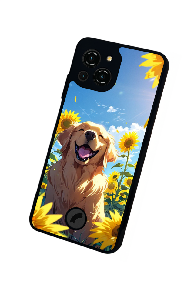 Reeder S23 Pro Max Uyumlu Golden Kopek Tasarımlı Glossy Premium Kılıf