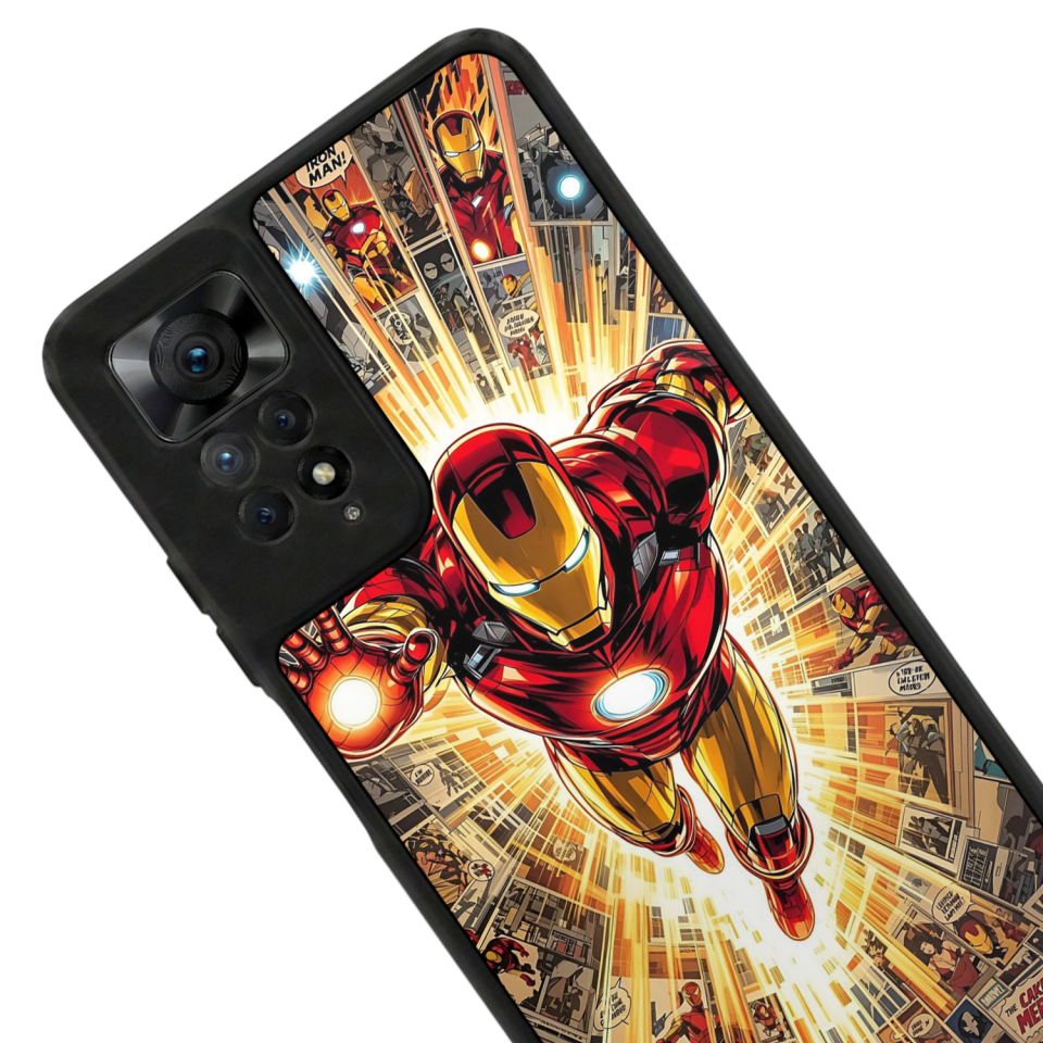 Xiaomi Redmi Note 12 Pro Uyumlu  Iron Man ( Demir Adam ) Tasarımlı Glossy Premium Kılıf