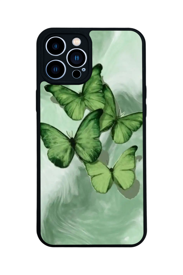 iPhone 12 Pro Max Uyumlu Kelebek Tasarımlı Glossy Premium Kılıf