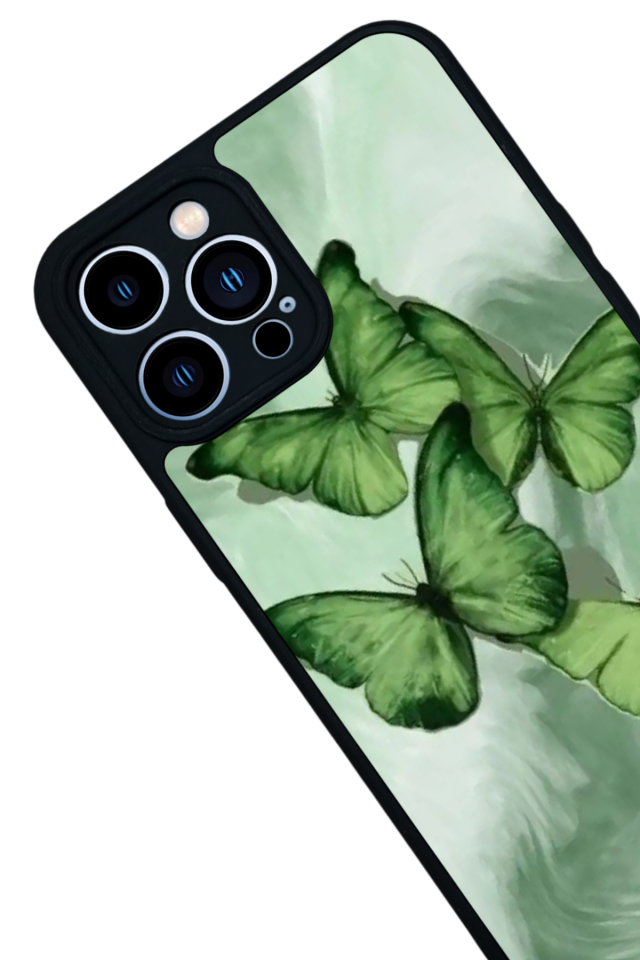 iPhone 12 Pro Max Uyumlu Kelebek Tasarımlı Glossy Premium Kılıf