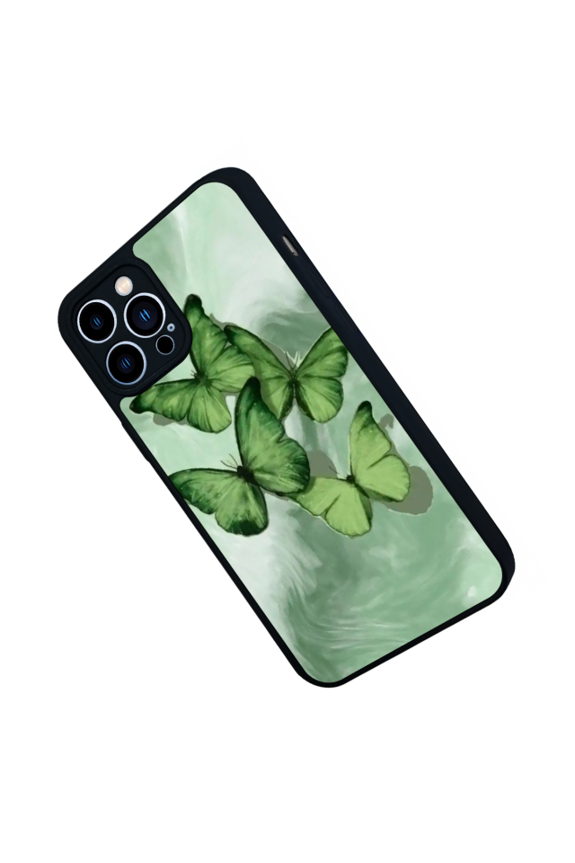 iPhone 12 Pro Max Uyumlu Kelebek Tasarımlı Glossy Premium Kılıf