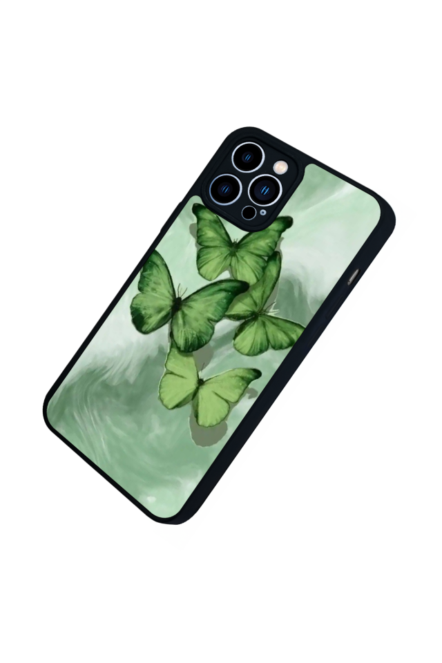 iPhone 12 Pro Max Uyumlu Kelebek Tasarımlı Glossy Premium Kılıf