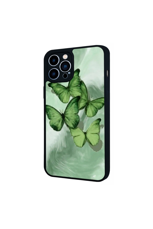 iPhone 12 Pro Max Uyumlu Kelebek Tasarımlı Glossy Premium Kılıf