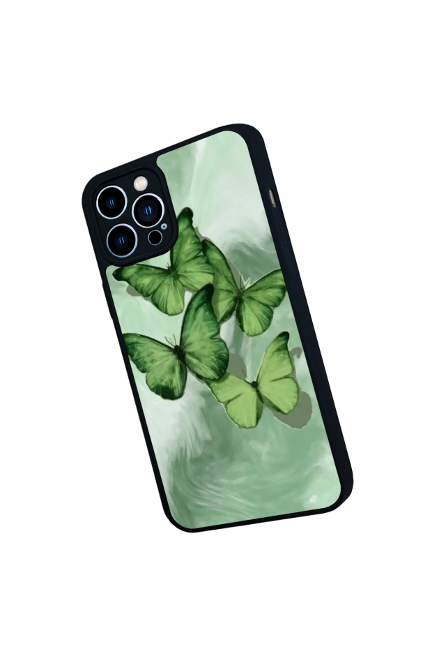 iPhone 12 Pro Max Uyumlu Kelebek Tasarımlı Glossy Premium Kılıf