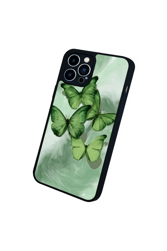 iPhone 12 Pro Max Uyumlu Kelebek Tasarımlı Glossy Premium Kılıf