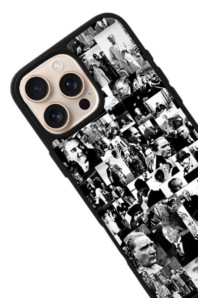 iPhone 14 Pro Max Uyumlu Mustafa Kemal Ataturk Tasarımlı Glossy Premium Kılıf