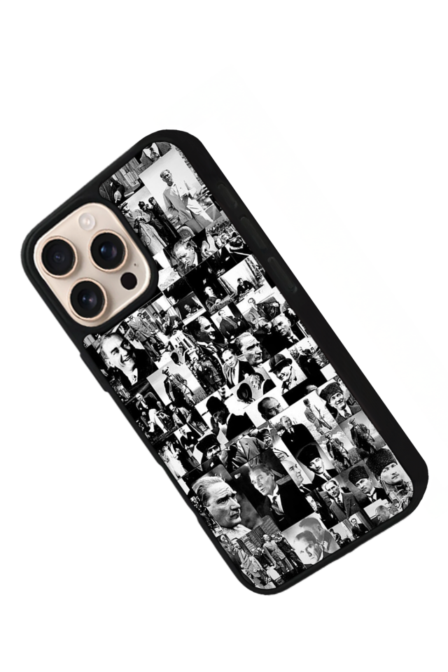 iPhone 14 Pro Max Uyumlu Mustafa Kemal Ataturk Tasarımlı Glossy Premium Kılıf