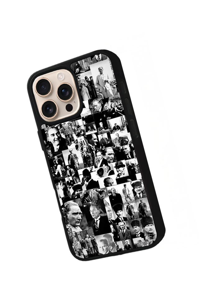 iPhone 14 Pro Max Uyumlu Mustafa Kemal Ataturk Tasarımlı Glossy Premium Kılıf