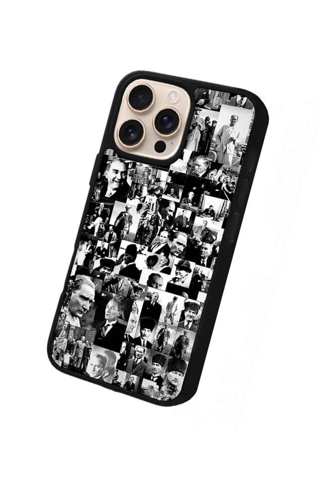 iPhone 14 Pro Max Uyumlu Mustafa Kemal Ataturk Tasarımlı Glossy Premium Kılıf