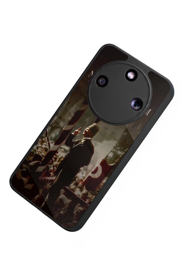 Honor Magic 8 Lite Uyumlu Mustafa Kemal Ataturk Tasarımlı Glossy Premium Kılıf