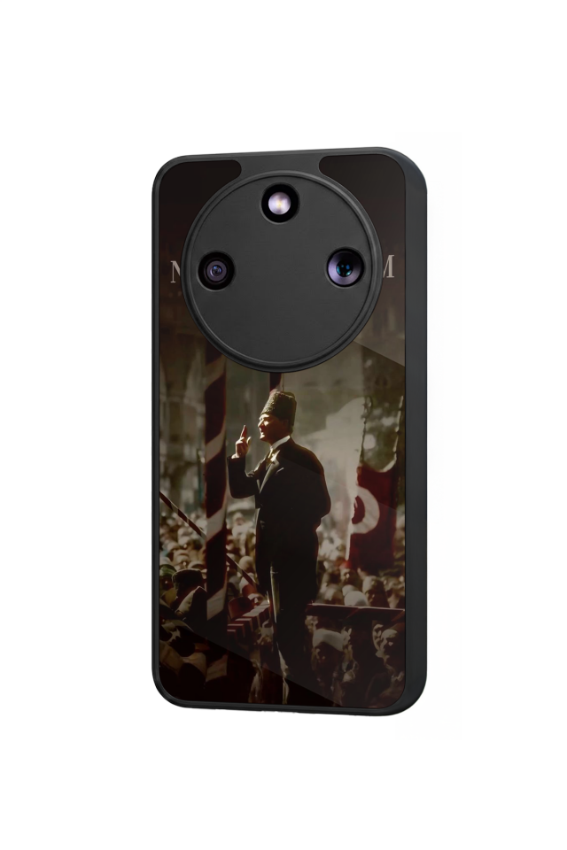 Honor Magic 8 Lite Uyumlu Mustafa Kemal Ataturk Tasarımlı Glossy Premium Kılıf
