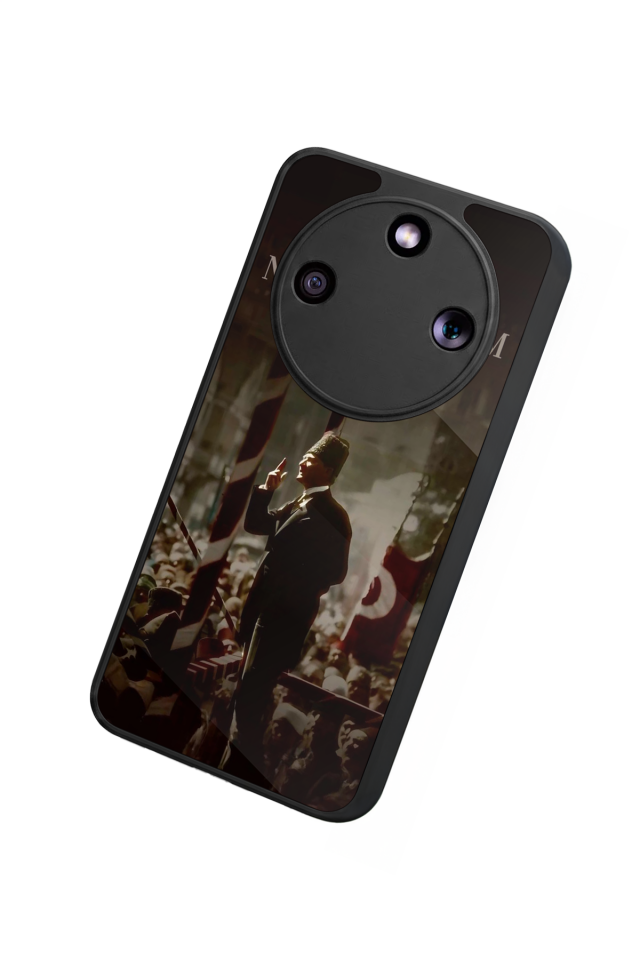 Honor Magic 8 Lite Uyumlu Mustafa Kemal Ataturk Tasarımlı Glossy Premium Kılıf
