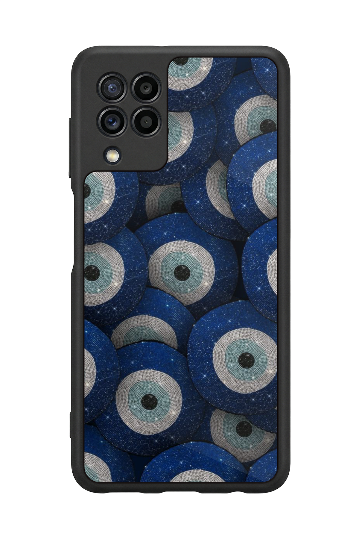 Samsung Galaxy M32 Uyumlu Nazar Tasarımlı Glossy Premium Kılıf