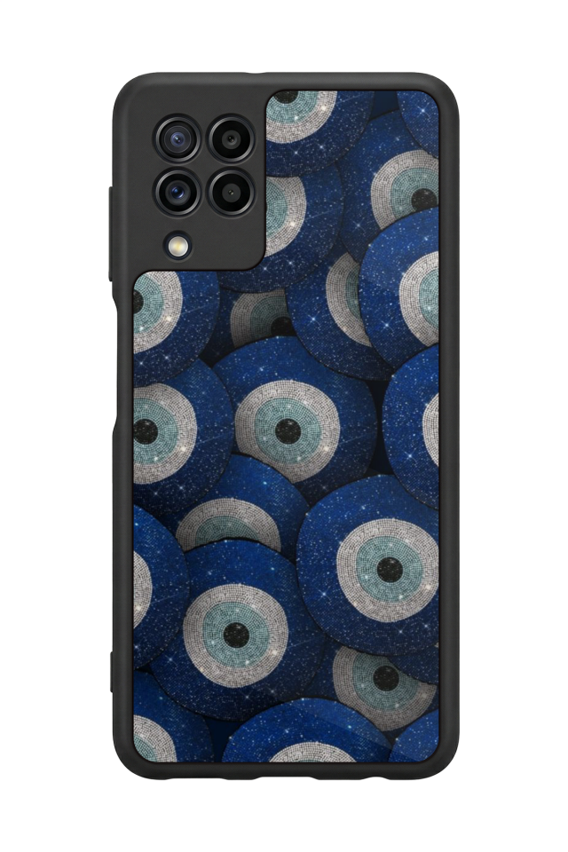 Samsung Galaxy M32 Uyumlu Nazar Tasarımlı Glossy Premium Kılıf