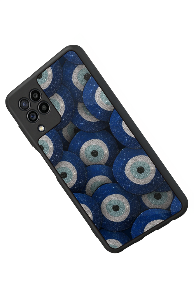 Samsung Galaxy M32 Uyumlu Nazar Tasarımlı Glossy Premium Kılıf