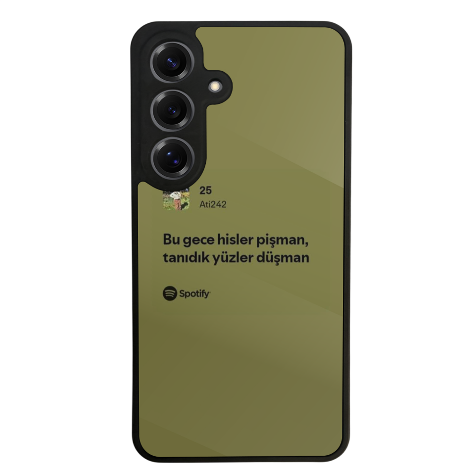 Samsung Galaxy S25 Uyumlu Sarki Sozleri Tasarımlı Glossy Premium Kılıf