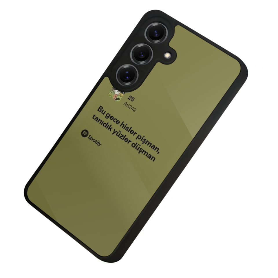 Samsung Galaxy S25 Uyumlu Sarki Sozleri Tasarımlı Glossy Premium Kılıf