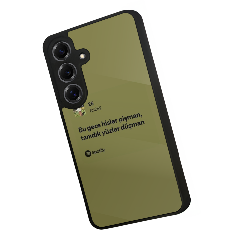 Samsung Galaxy S25 Uyumlu Sarki Sozleri Tasarımlı Glossy Premium Kılıf