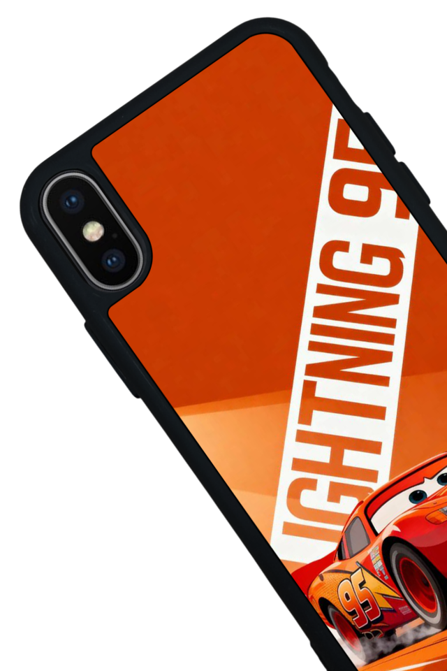 iPhone XS Max Uyumlu Şimsek McQueen Tasarımlı Glossy Premium Kılıf