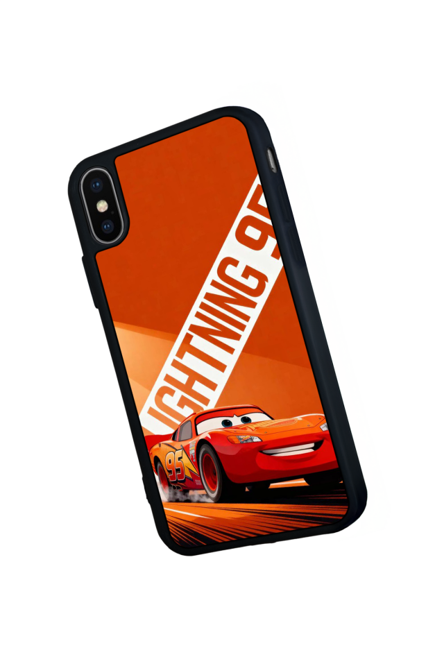 iPhone XS Max Uyumlu Şimsek McQueen Tasarımlı Glossy Premium Kılıf