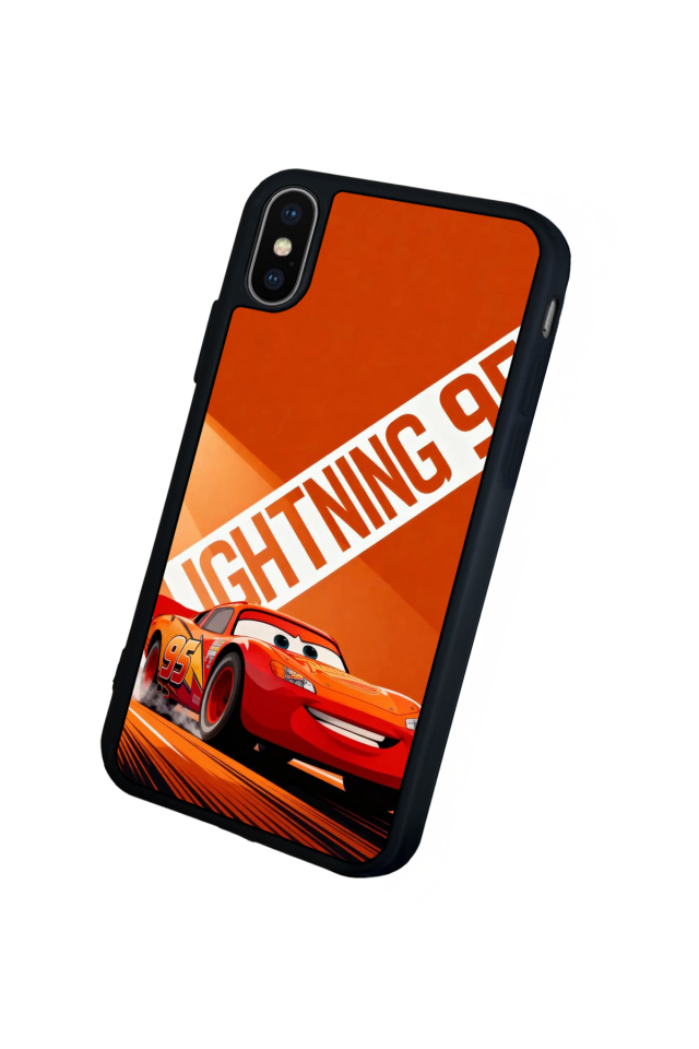 iPhone XS Max Uyumlu Şimsek McQueen Tasarımlı Glossy Premium Kılıf