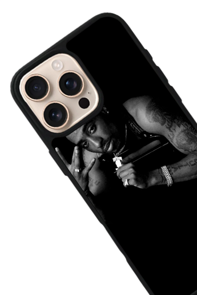iPhone 16 Pro Max Uyumlu Tupac Tasarımlı Glossy Premium Kılıf