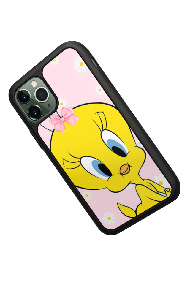 iPhone 11 Pro Uyumlu Tweety Tasarımlı Glossy Premium Kılıf