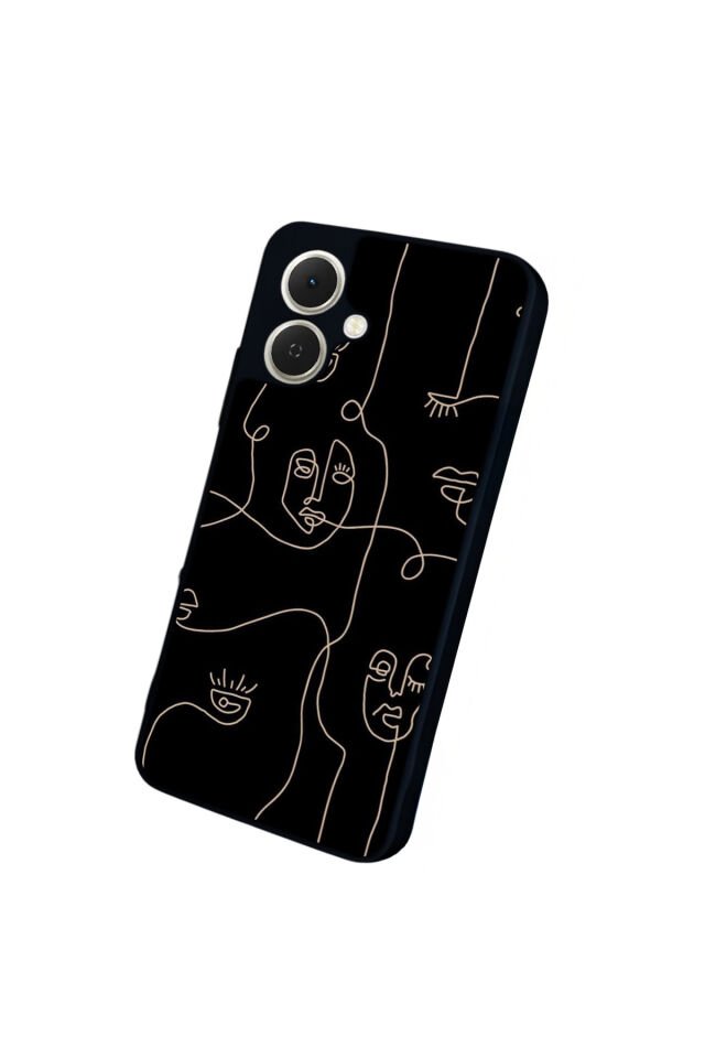 Tecno Spark GO 2 Uyumlu Line Art Tasarımlı Glossy Premium Kılıf