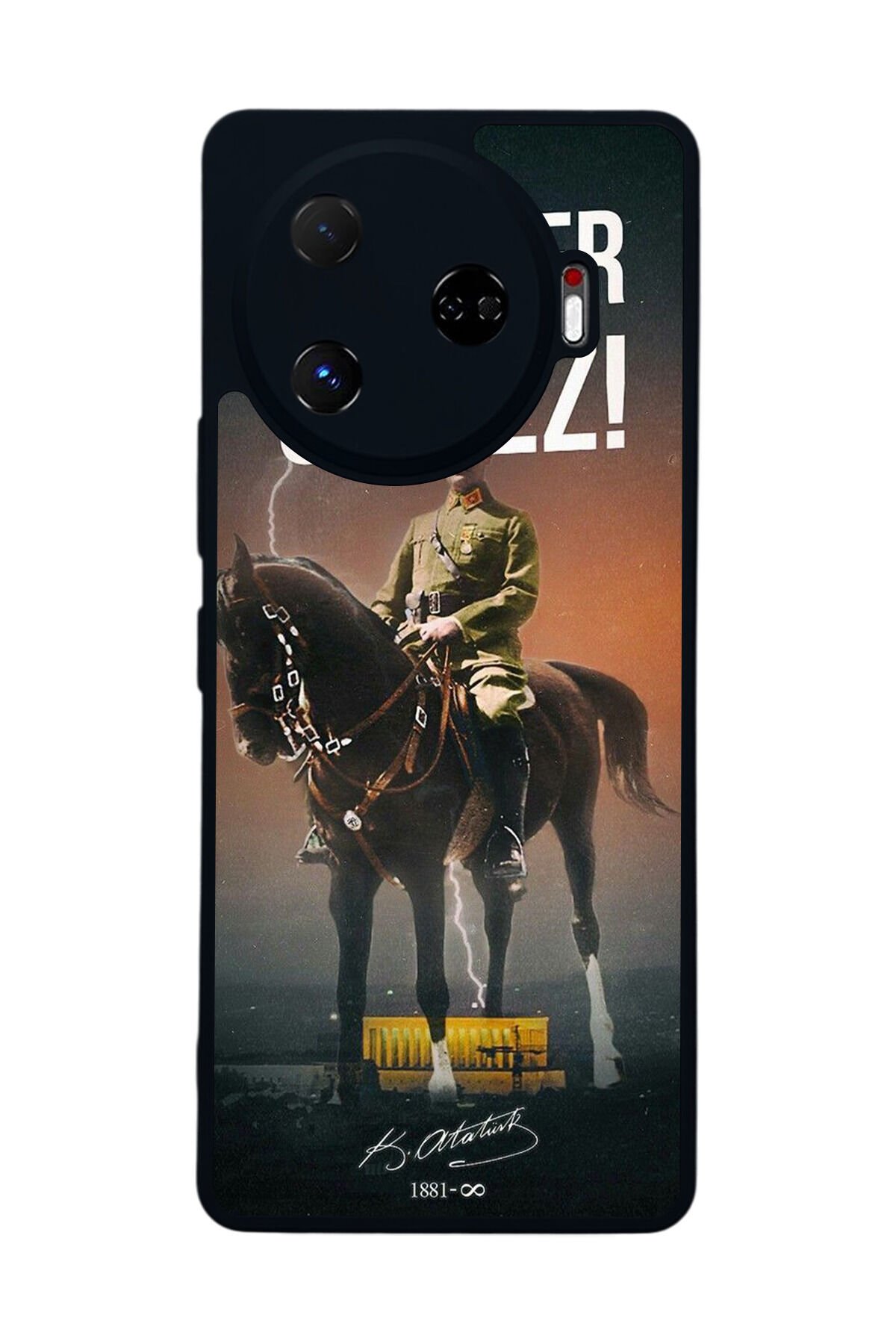Tecno Camon 30 Pro Uyumlu Mustafa Kemal Ataturk Tasarımlı Glossy Premium Kılıf