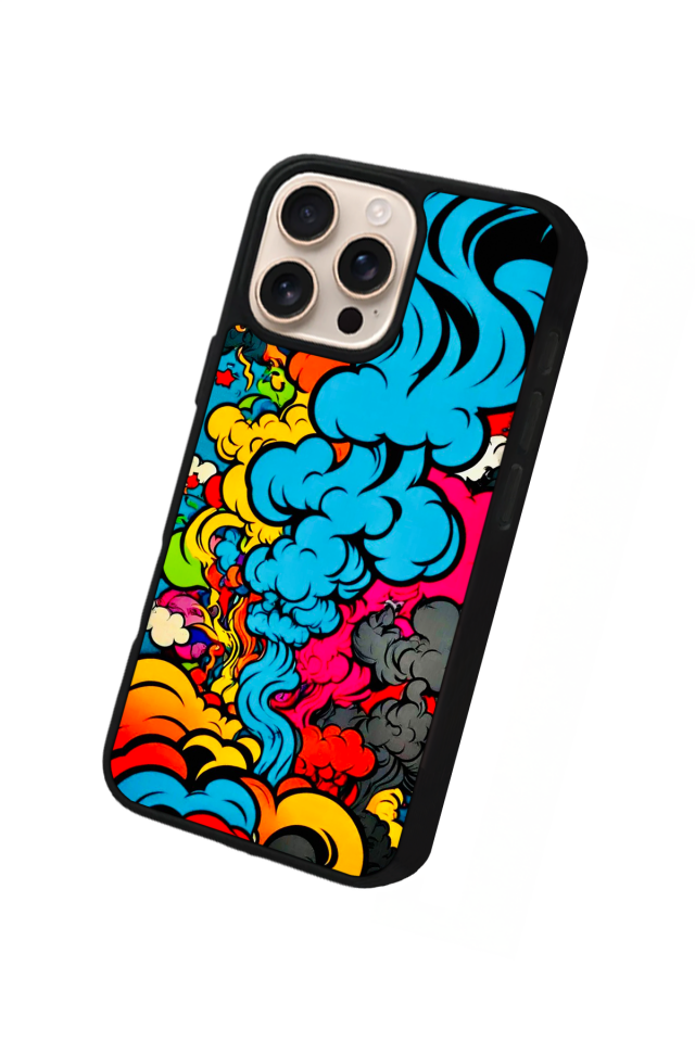 iPhone 15 Pro Uyumlu Abstract Tasarımlı Glossy Premium Kılıf