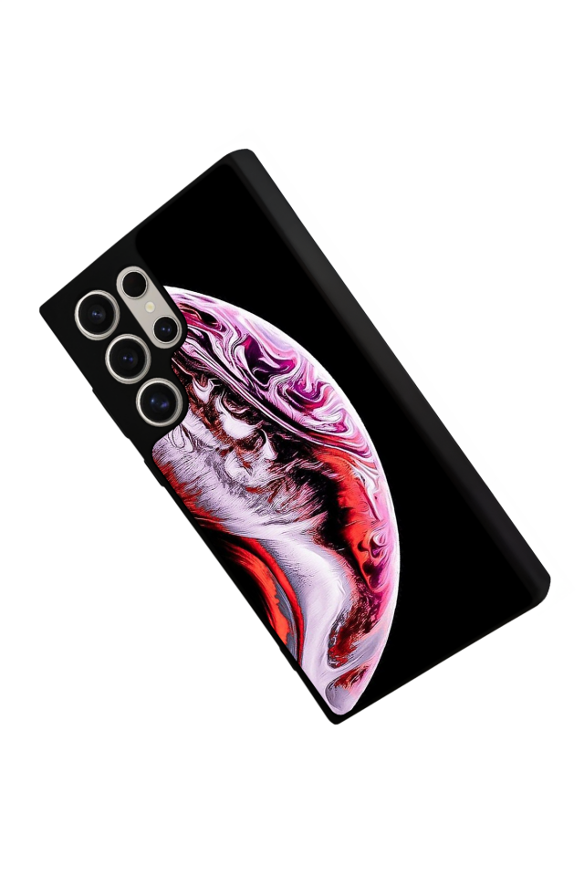 Samsung Galaxy S22 Ultra Uyumlu Ay Tasarımlı Glossy Premium Kılıf