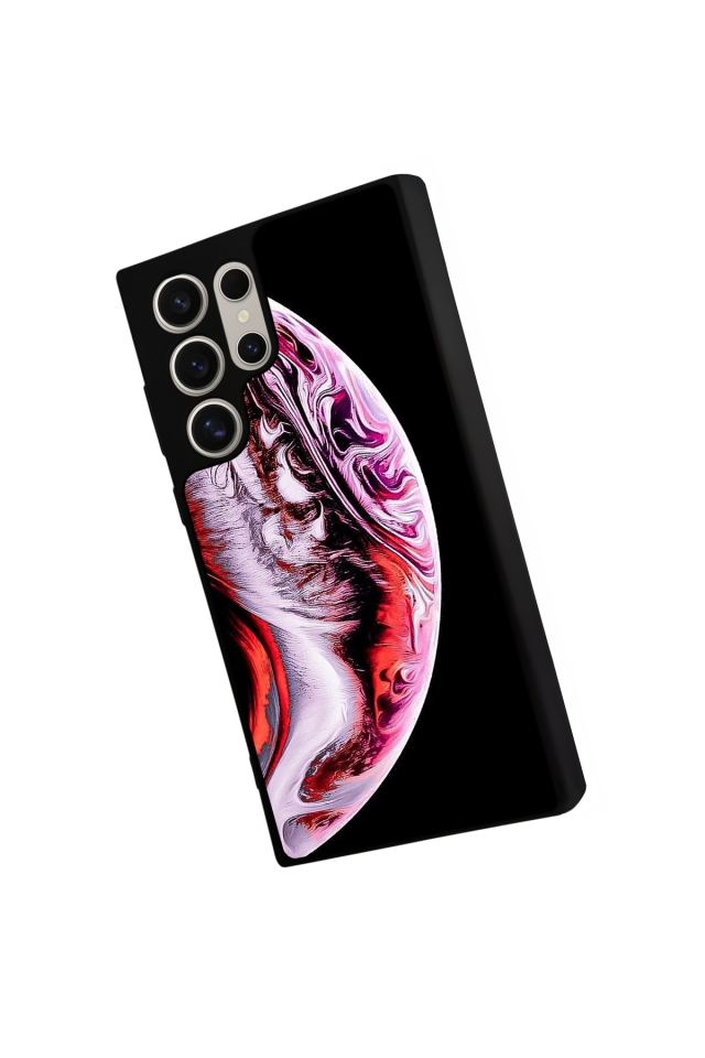 Samsung Galaxy S22 Ultra Uyumlu Ay Tasarımlı Glossy Premium Kılıf