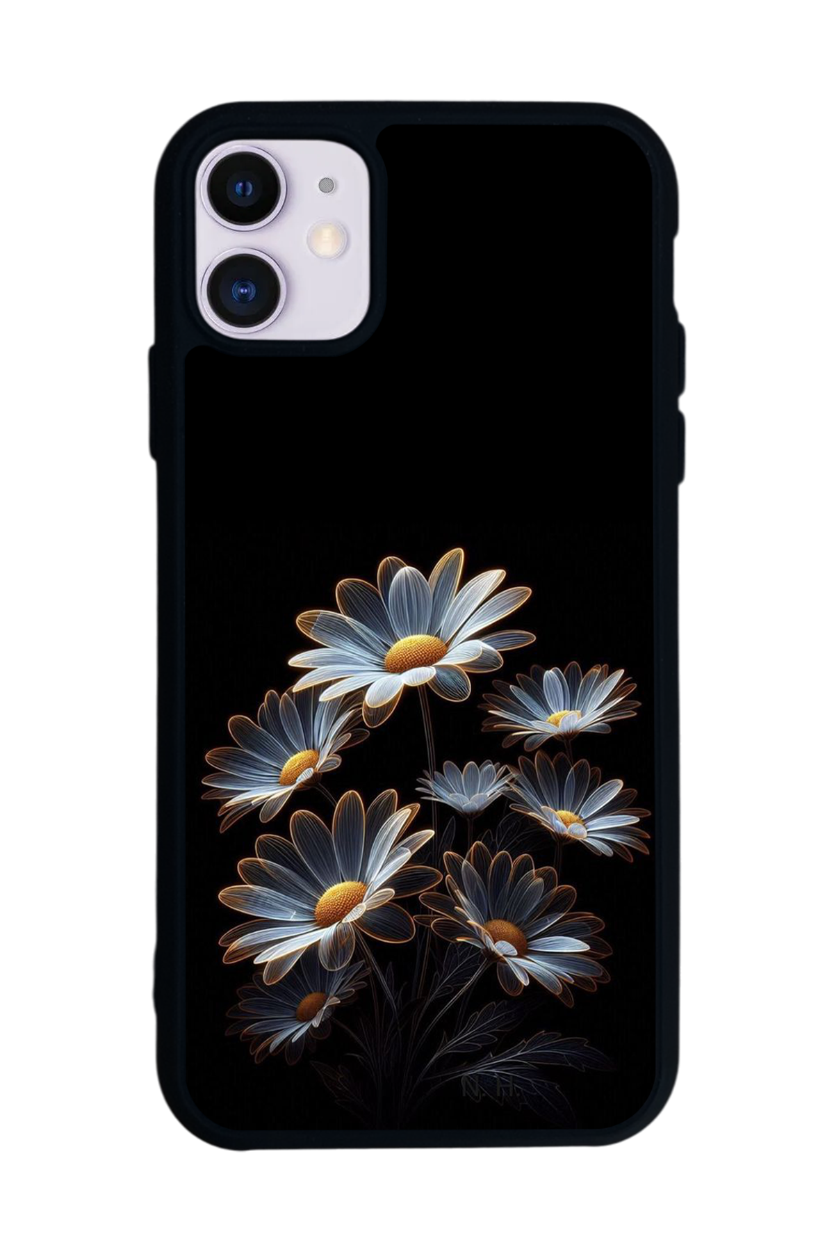 iPhone 11 Uyumlu Cicek Tasarımlı Glossy Premium Kılıf