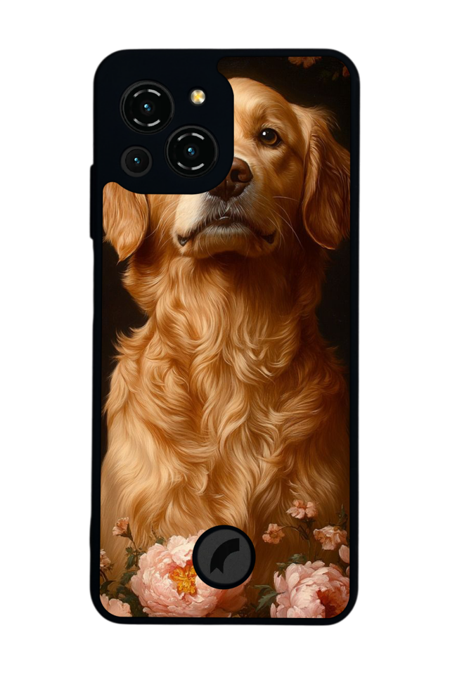 Reeder S23 Pro Max Uyumlu Golden Kopek Tasarımlı Glossy Premium Kılıf