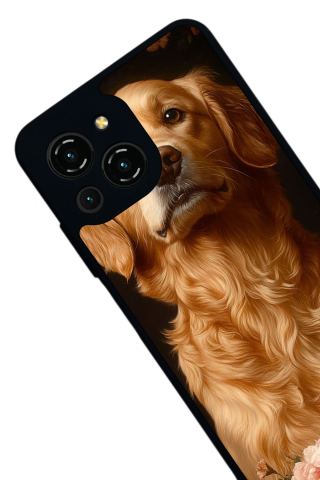 Reeder S23 Pro Max Uyumlu Golden Kopek Tasarımlı Glossy Premium Kılıf